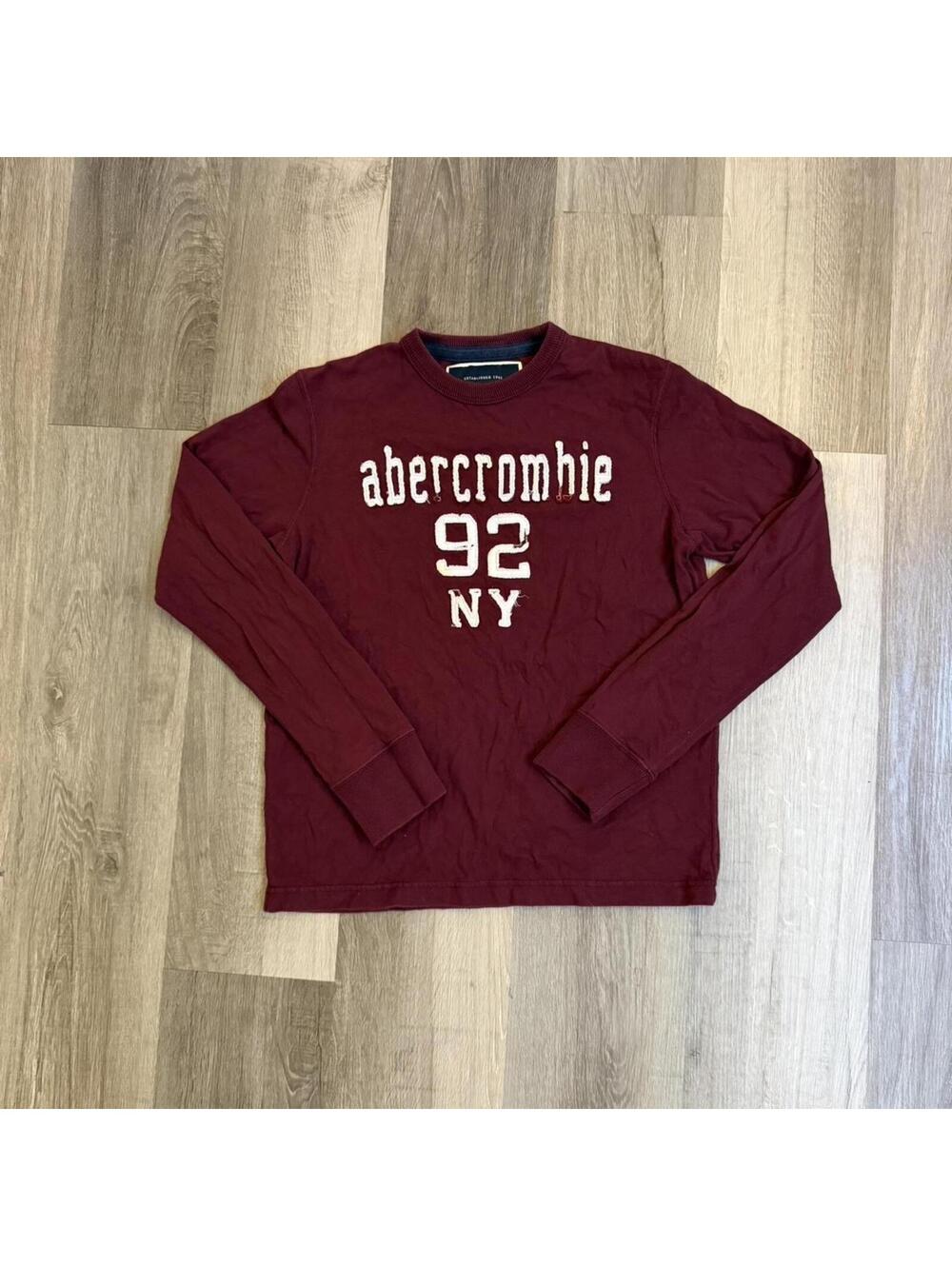 Abercrombie & Fitch burgundy long sleeve shirt Size XL #preppy #americana